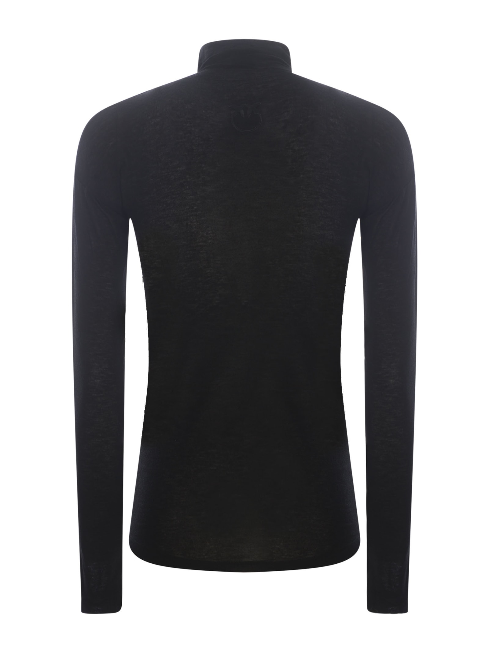 Shop Pinko Turtleneck Sweater  Mononoke In Jersey In Black