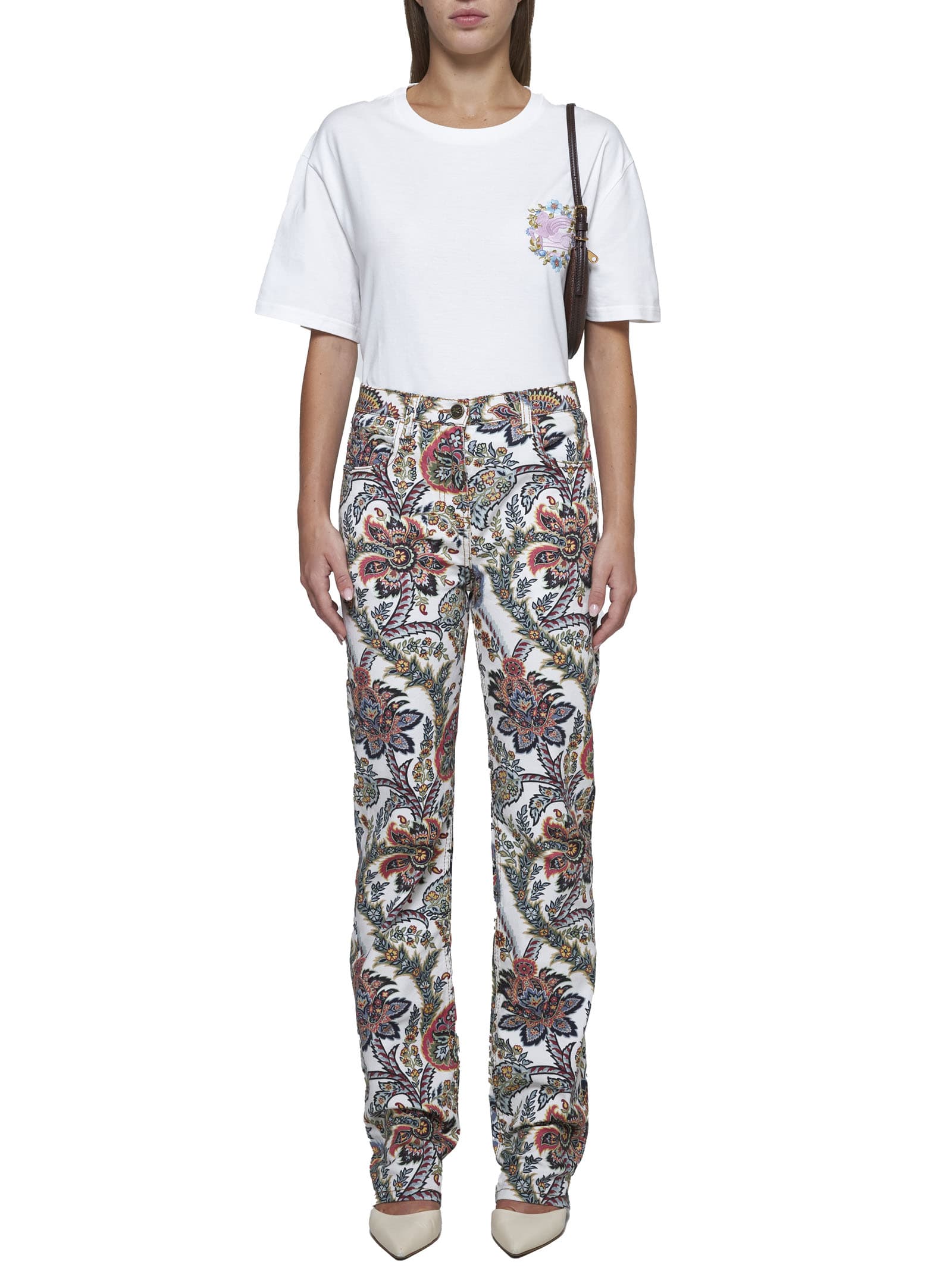 Shop Etro Jeans In Stampa F.do Bejge