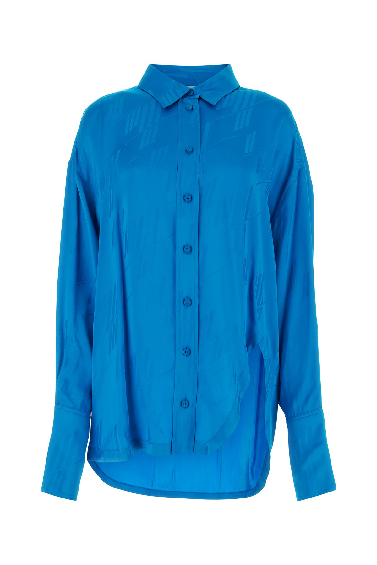 Turquoise Satin Diana Shirt