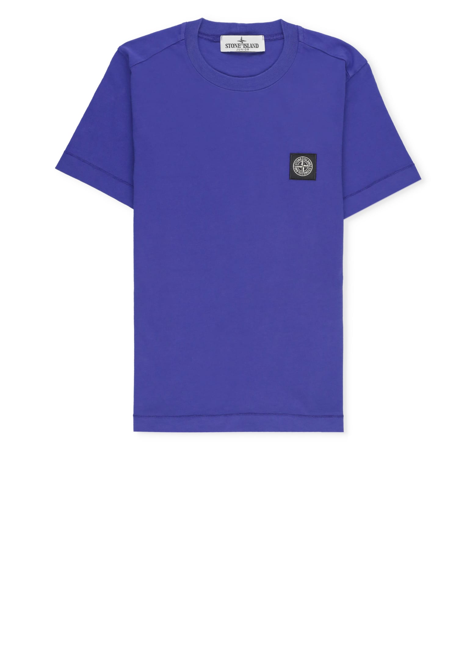 Shop Stone Island Cotton T-shirt In Blue