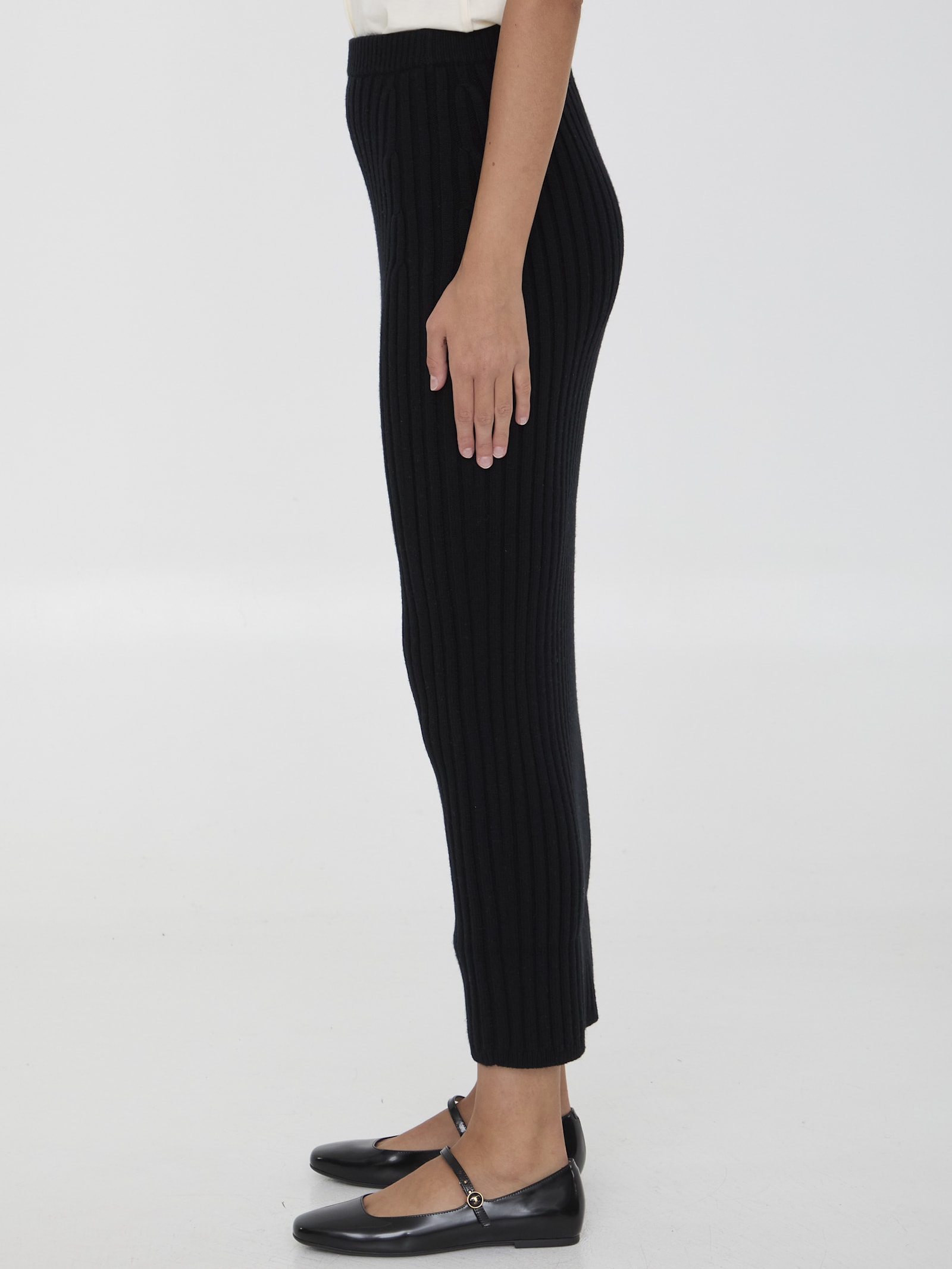 Shop Max Mara Knit Pencil Skirt In Black