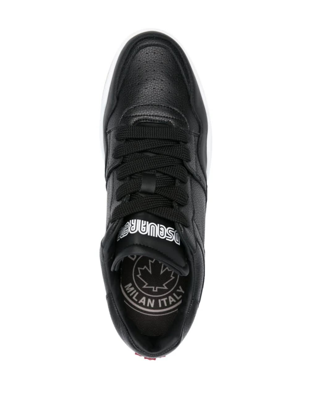 Shop Dsquared2 Black Spiker Sneakers