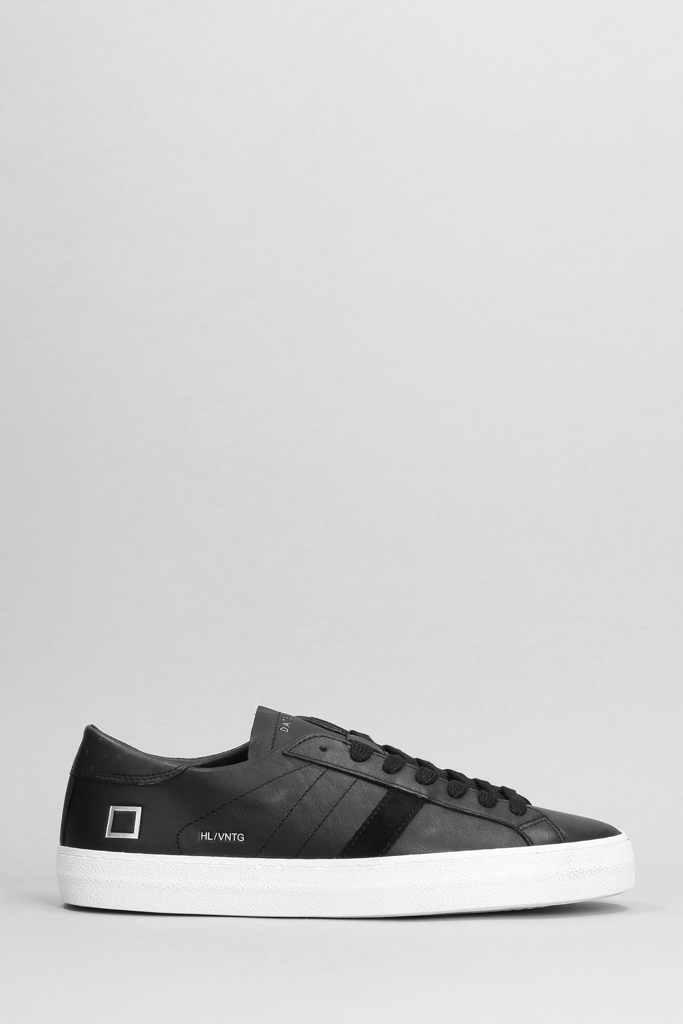 DATE HILL LOW SNEAKERS IN BLACK LEATHER