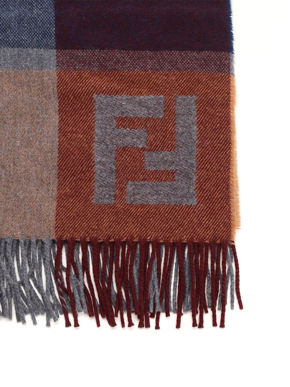 Shop Fendi Wool Scarf In Multicolor