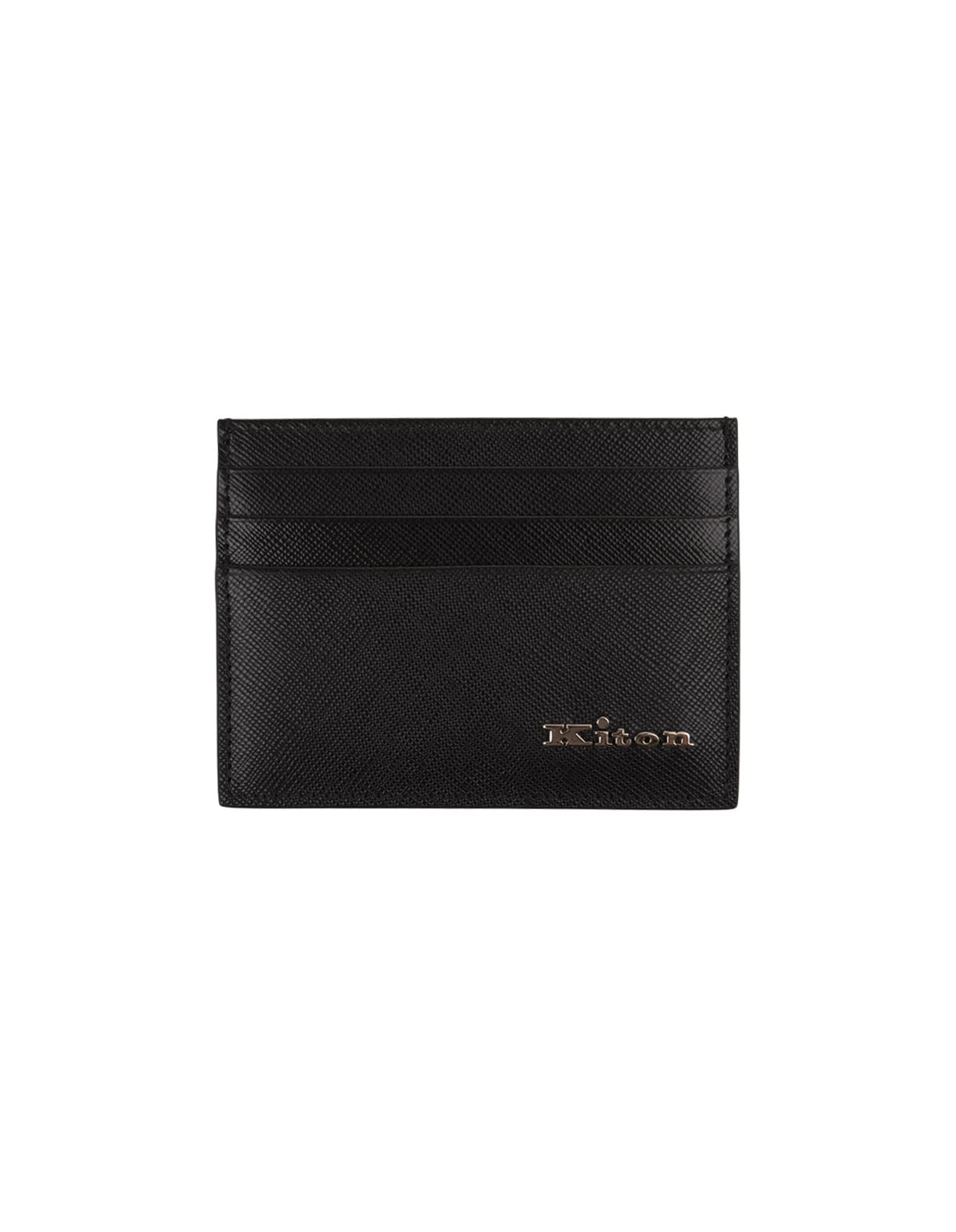 Black Card Holder With Silver Logo