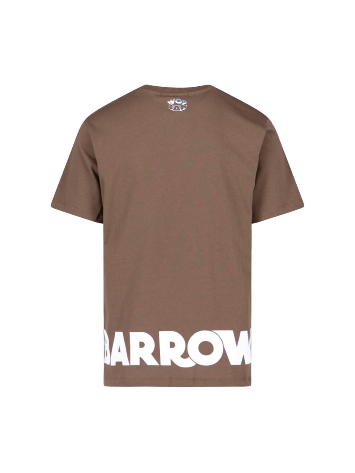 Barrow Logo T-shirt In Marrone