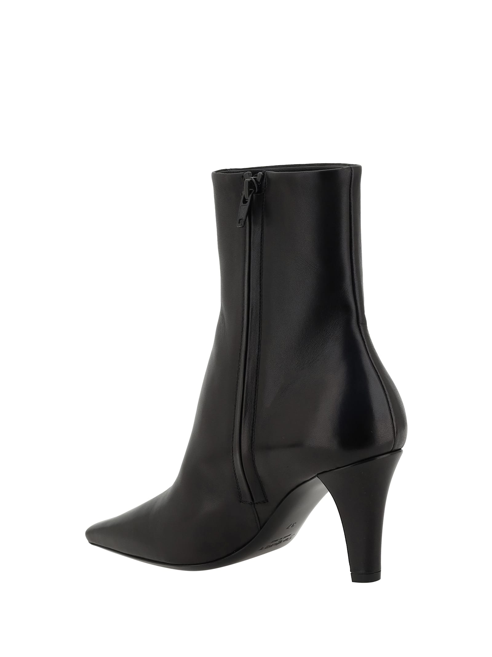 Saint Laurent Logo Boots In Nero