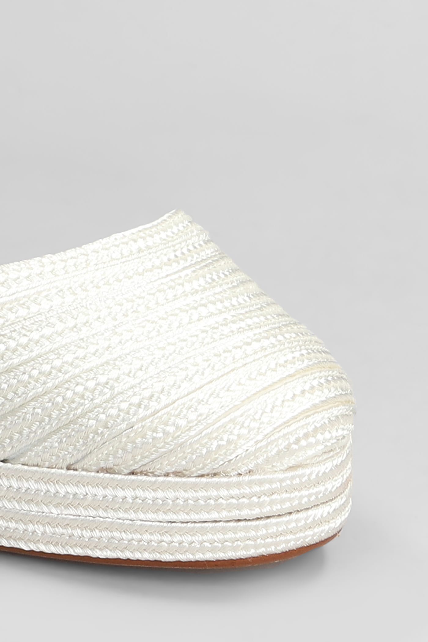 Shop Castaã±er Carolyn-142 Wedges In White Fabric