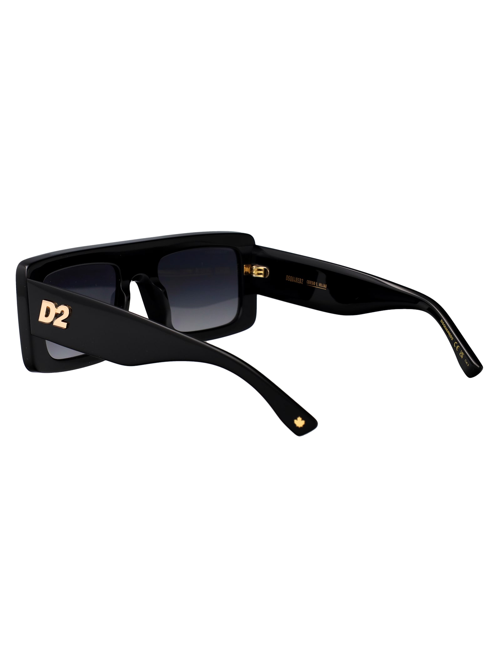 Dsquared2 Black Acetate Sunglasses In Black