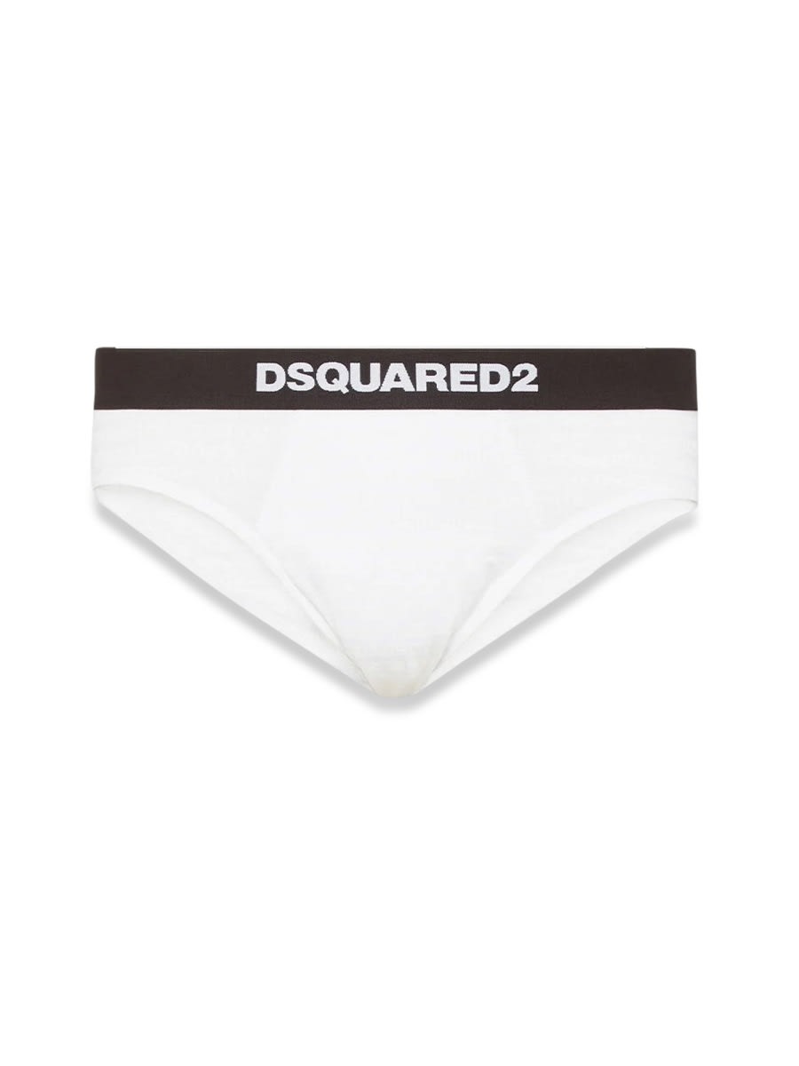 Dsquared2 Briefs With Logo In White