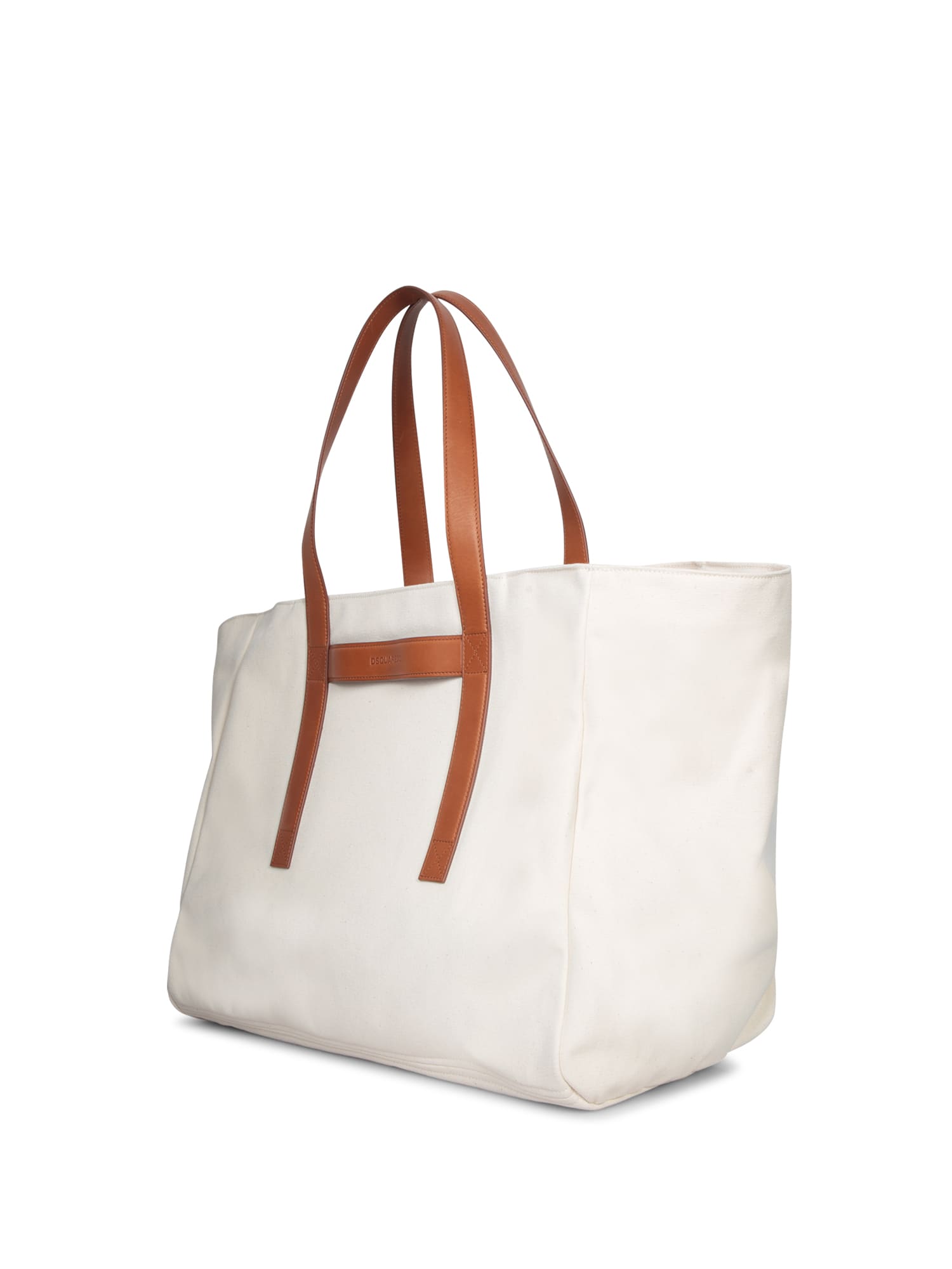 Shop Dsquared2 Ivory Logo Shopping Bag