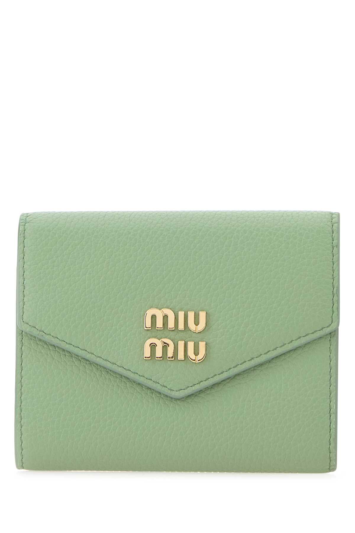 Pastel Green Leather Wallet