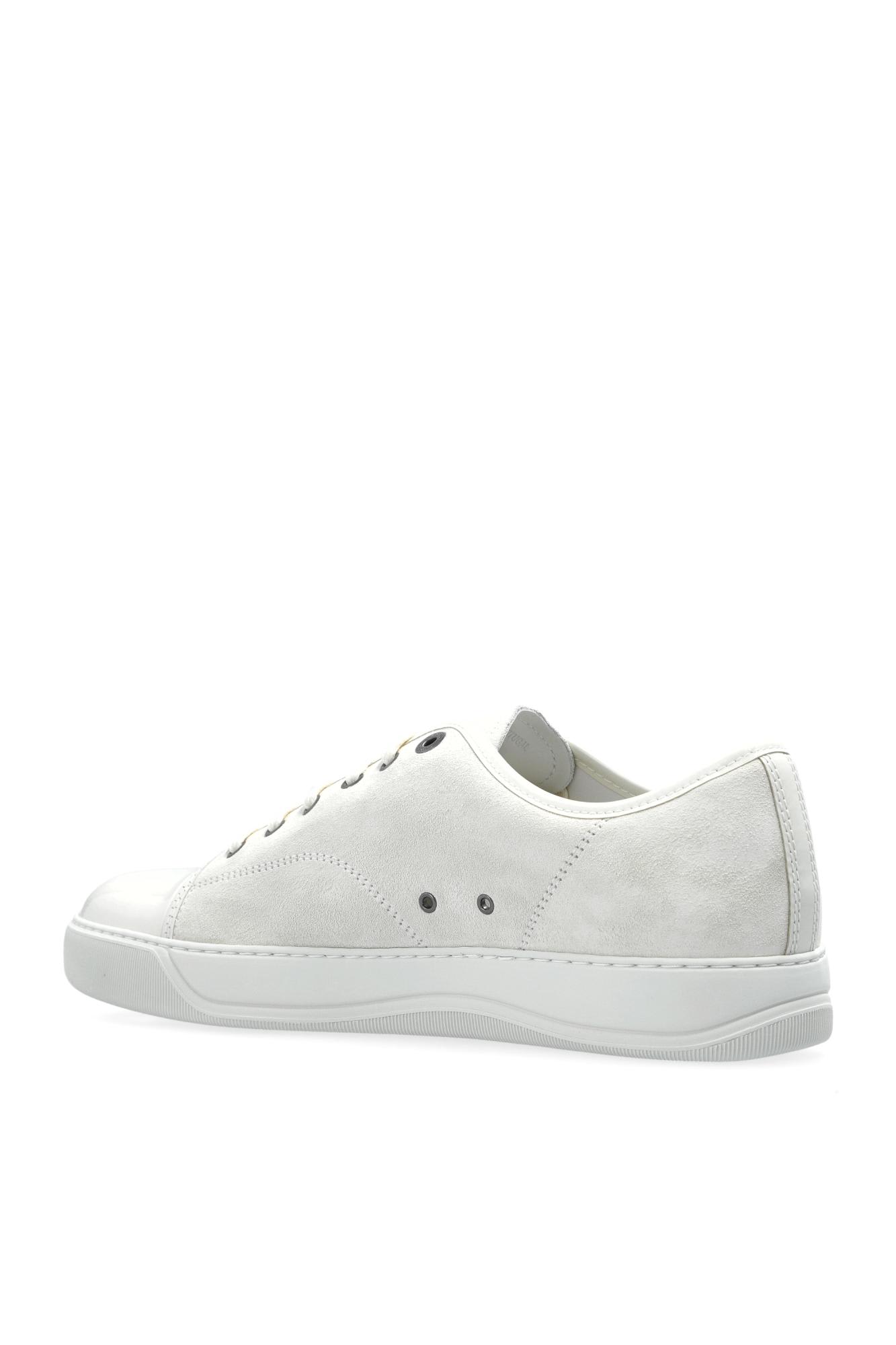 Lanvin Suede Sneakers In Ecru