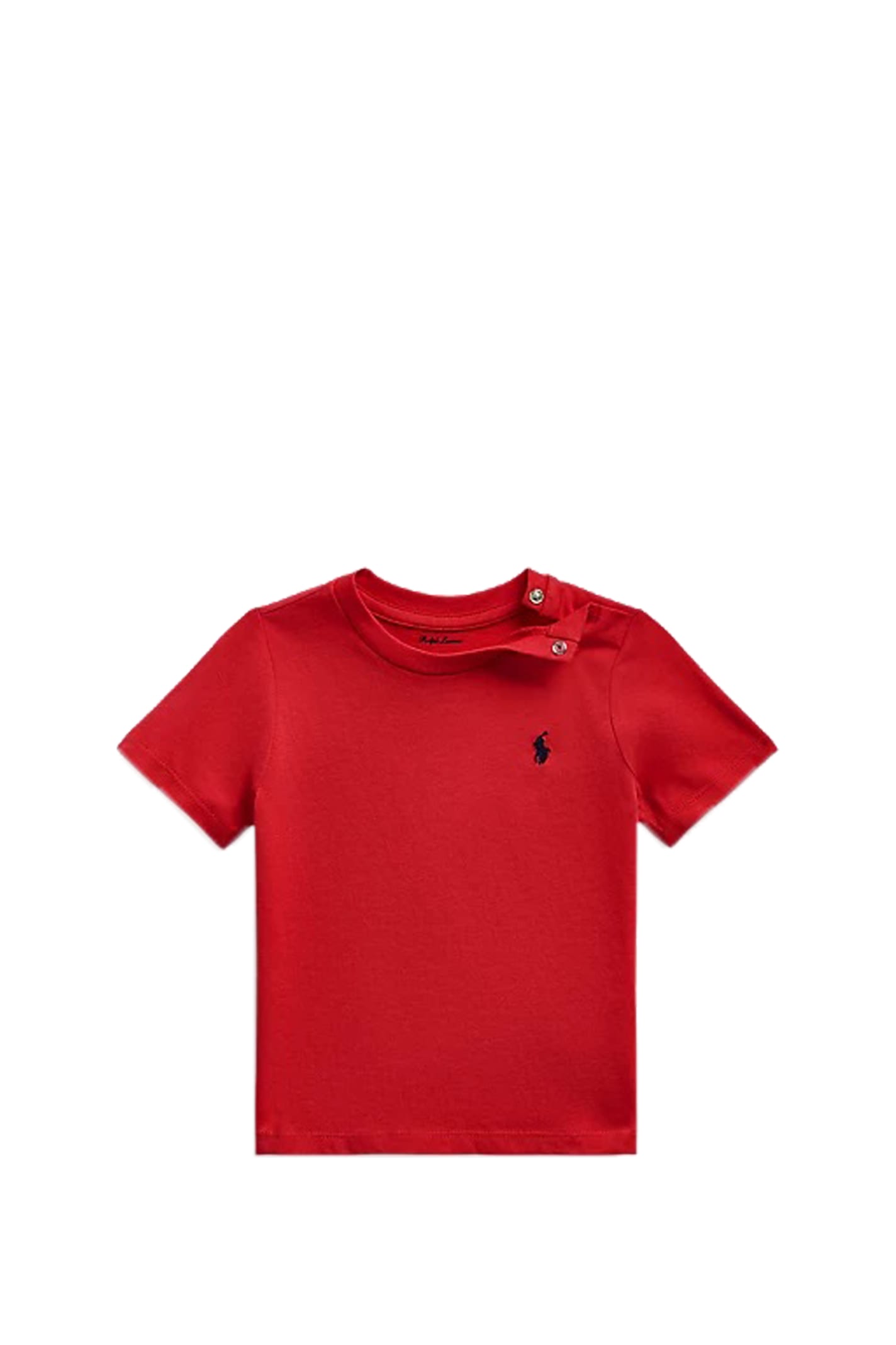 Ralph Lauren Babies' Crew Neck T-shirt In Cotton Jersey In Red