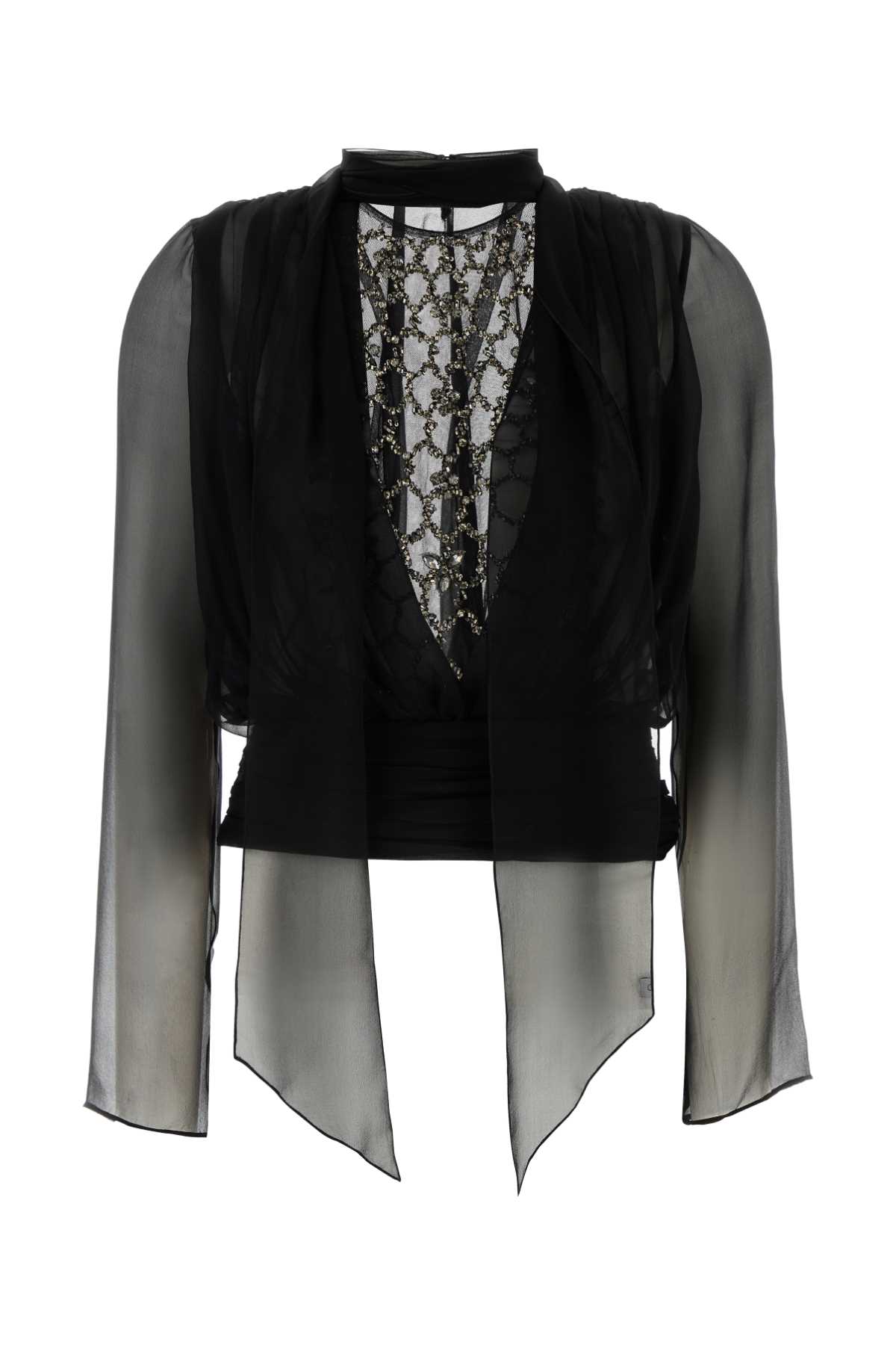 Black Chiffon Blouse