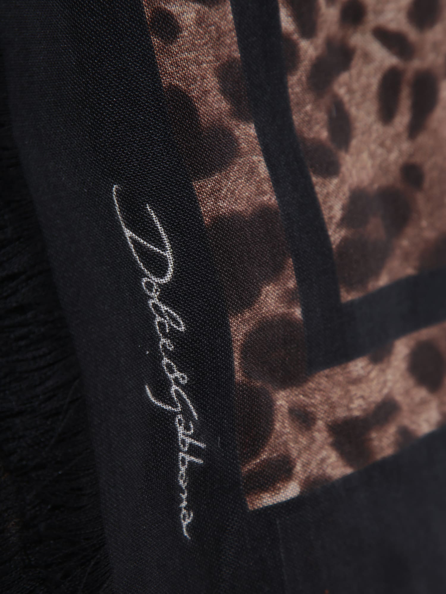 Shop Dolce & Gabbana Leopard Print Scarf In Multi