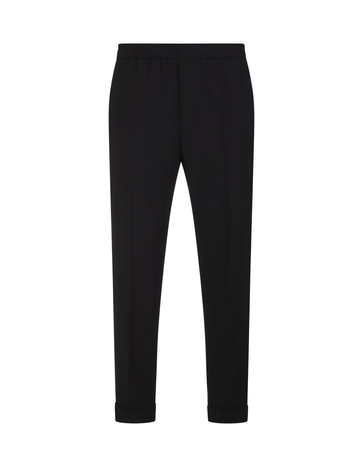 Neil Barrett Black Tailored Trousers With Elasticated Waistband