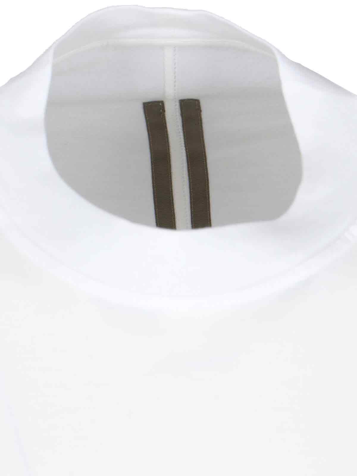 Drkshdw Jumbo White Crewneck T-shirt With Oversized Band In Cotton Man In White