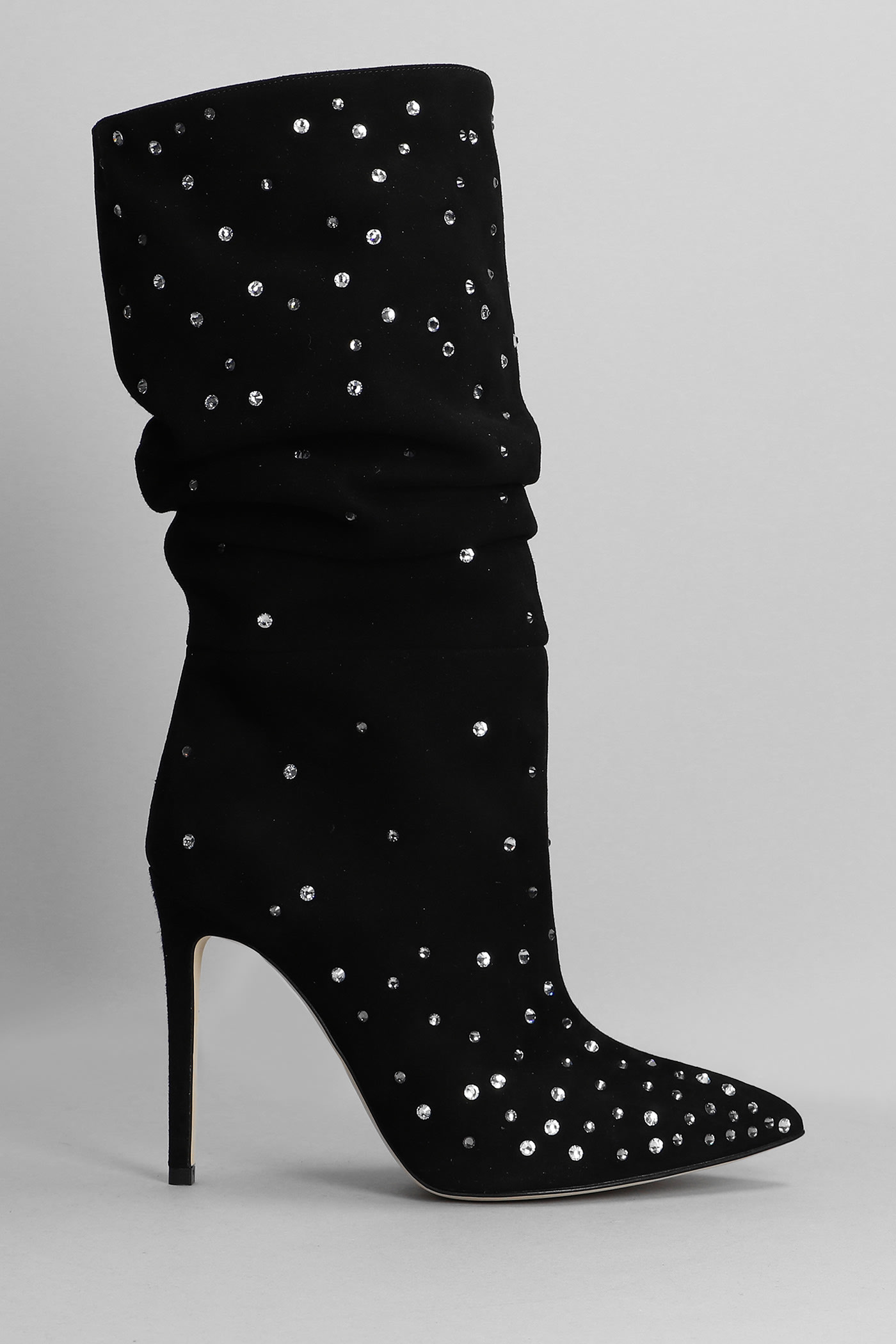 Paris Texas Holly High Heels Ankle Boots In Black Suede