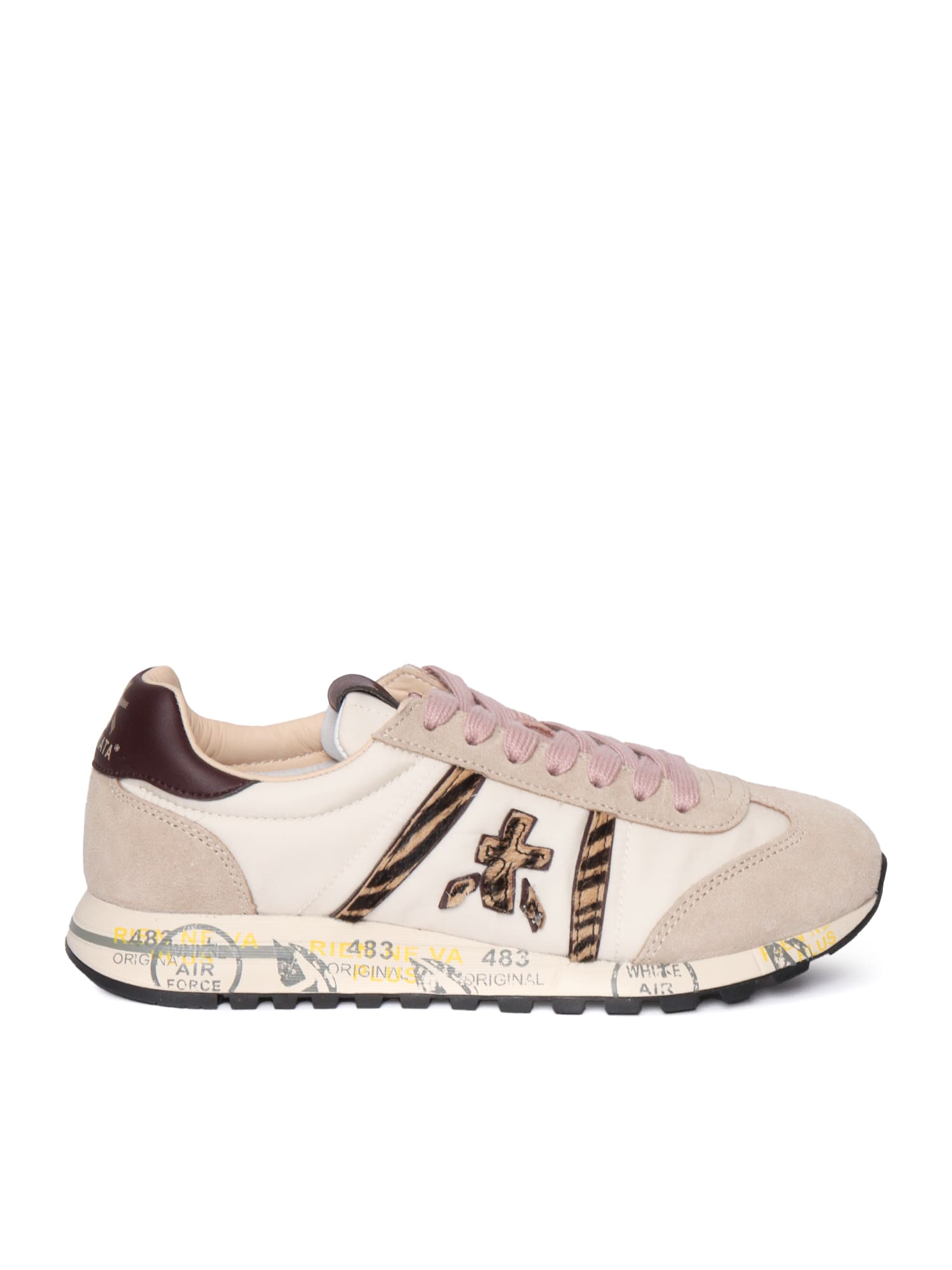 Premiata Versatile Sneakers With Modern Calf Leather Overlays In Neutral