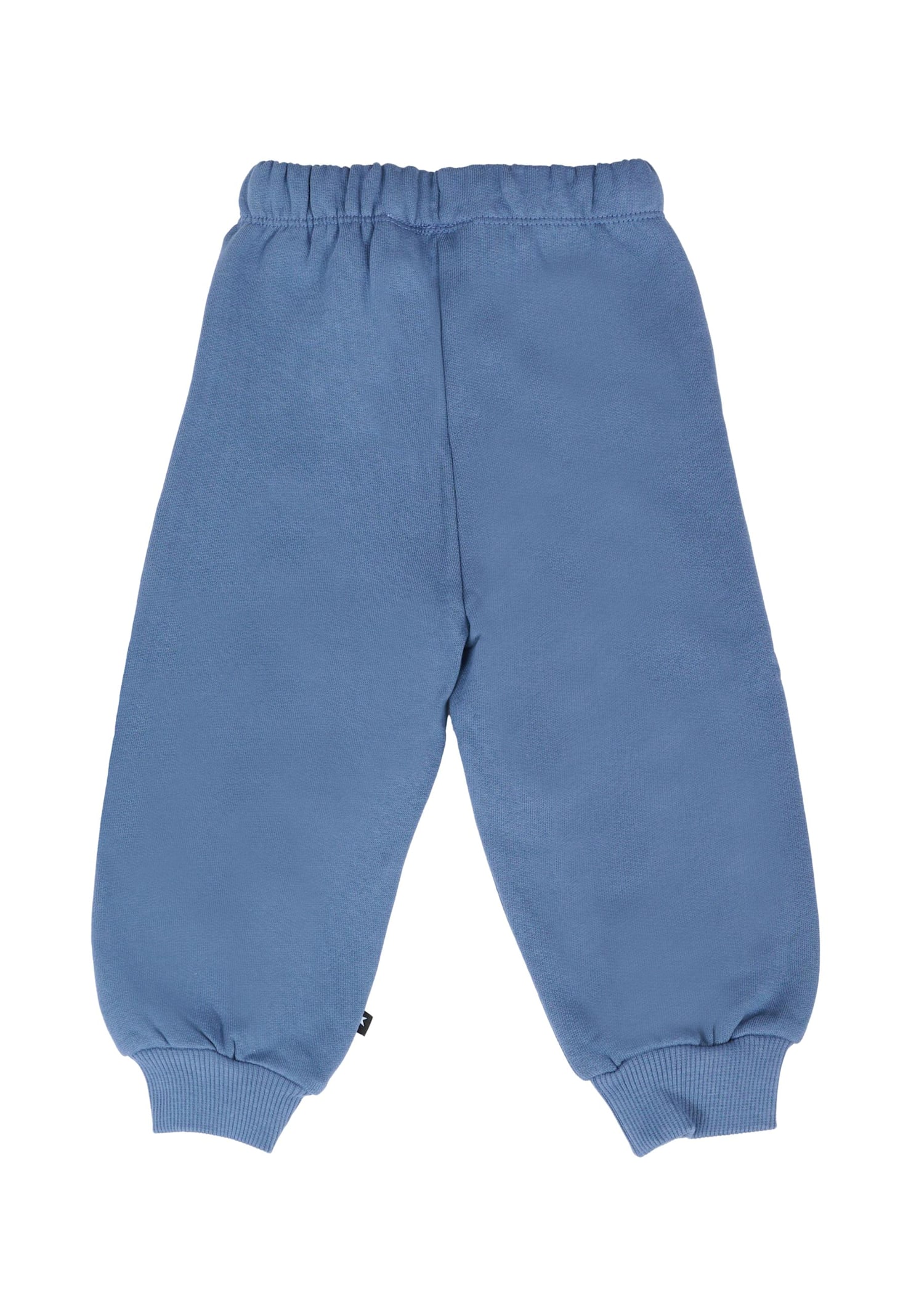 Molo Blue Trousers For Baby Boy With Bear In Blue