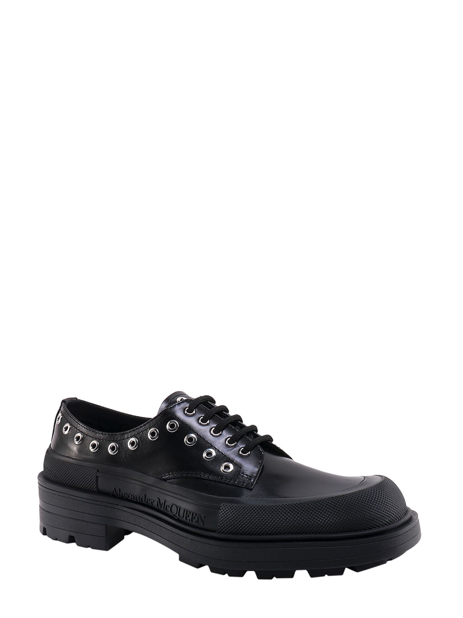 Shop Alexander Mcqueen Lace-up Shoe In Black