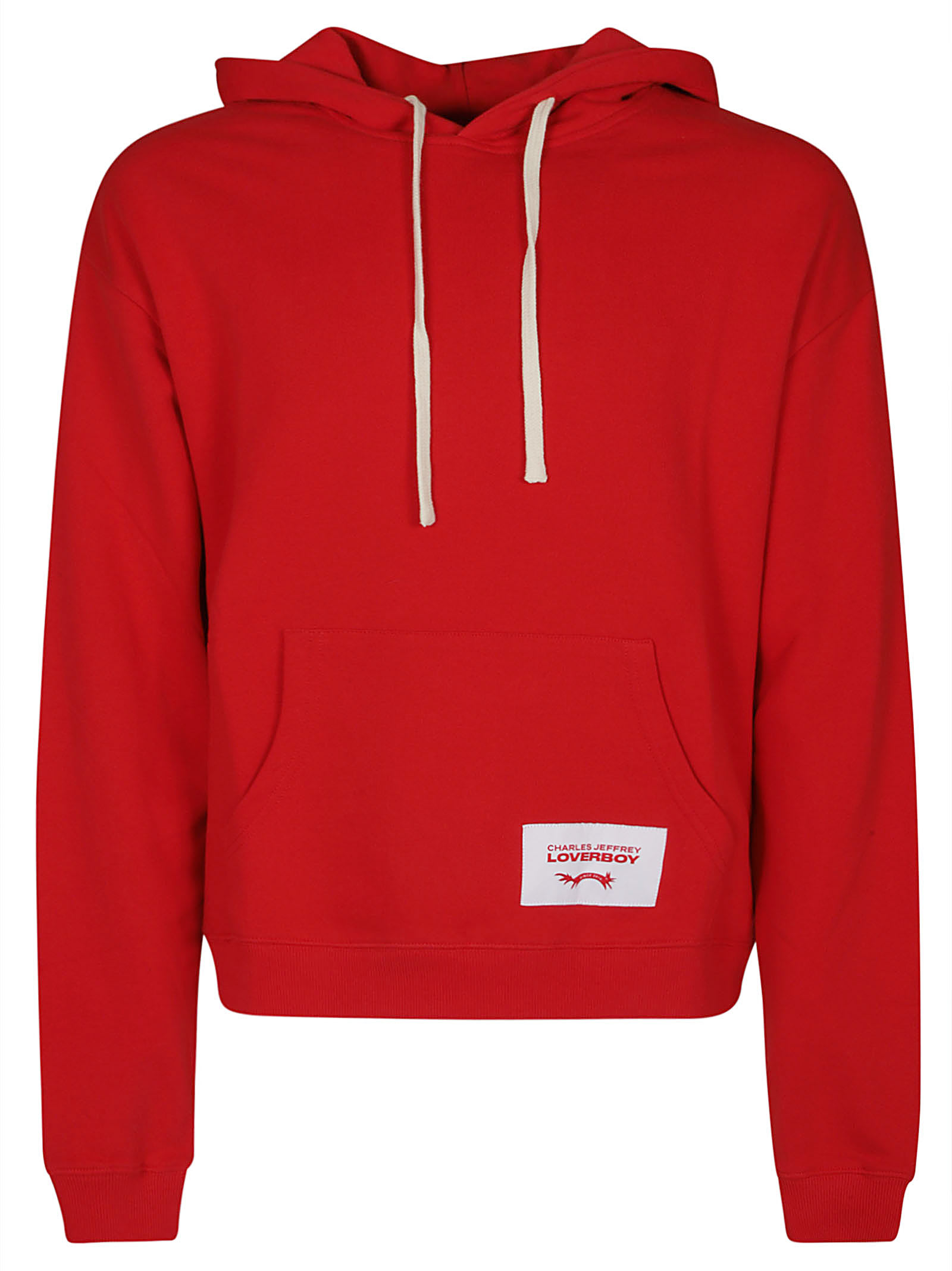 Logo Patch Ribbed Hoodie