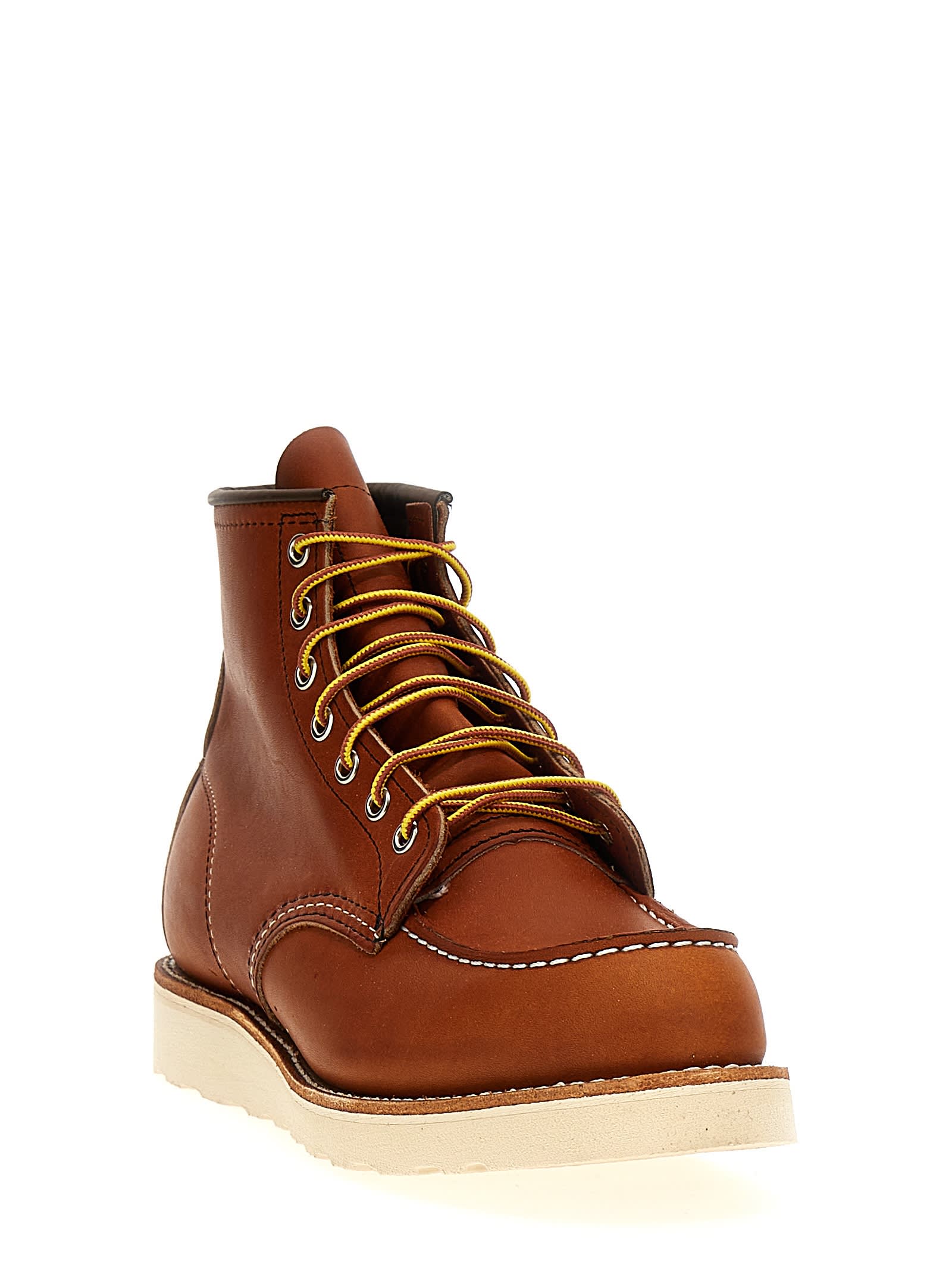 Shop Red Wing Classic Moc Ankle Boots In Brown