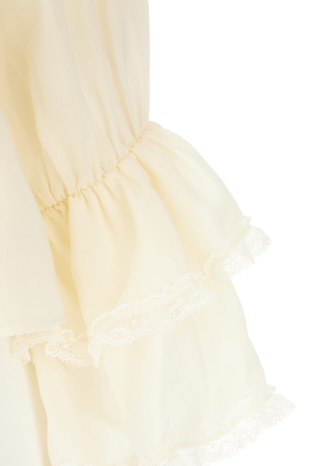 Shop Chloé Cream Silk Blouse In Pristinewhite