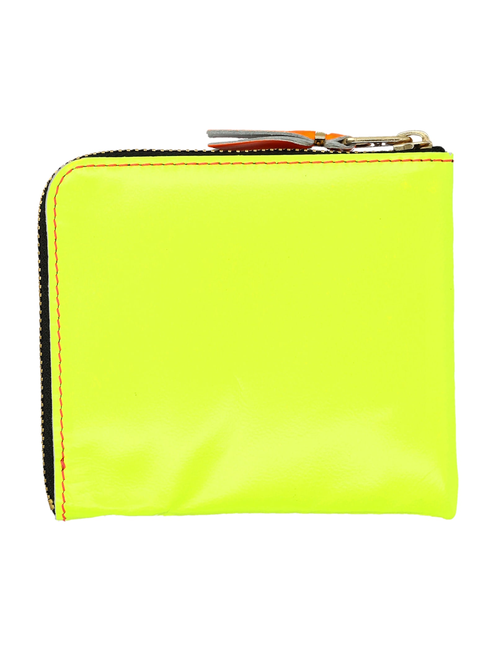 Comme Des Garçons Super Fluo Small Zip Coin Wallet In Pink Yellow