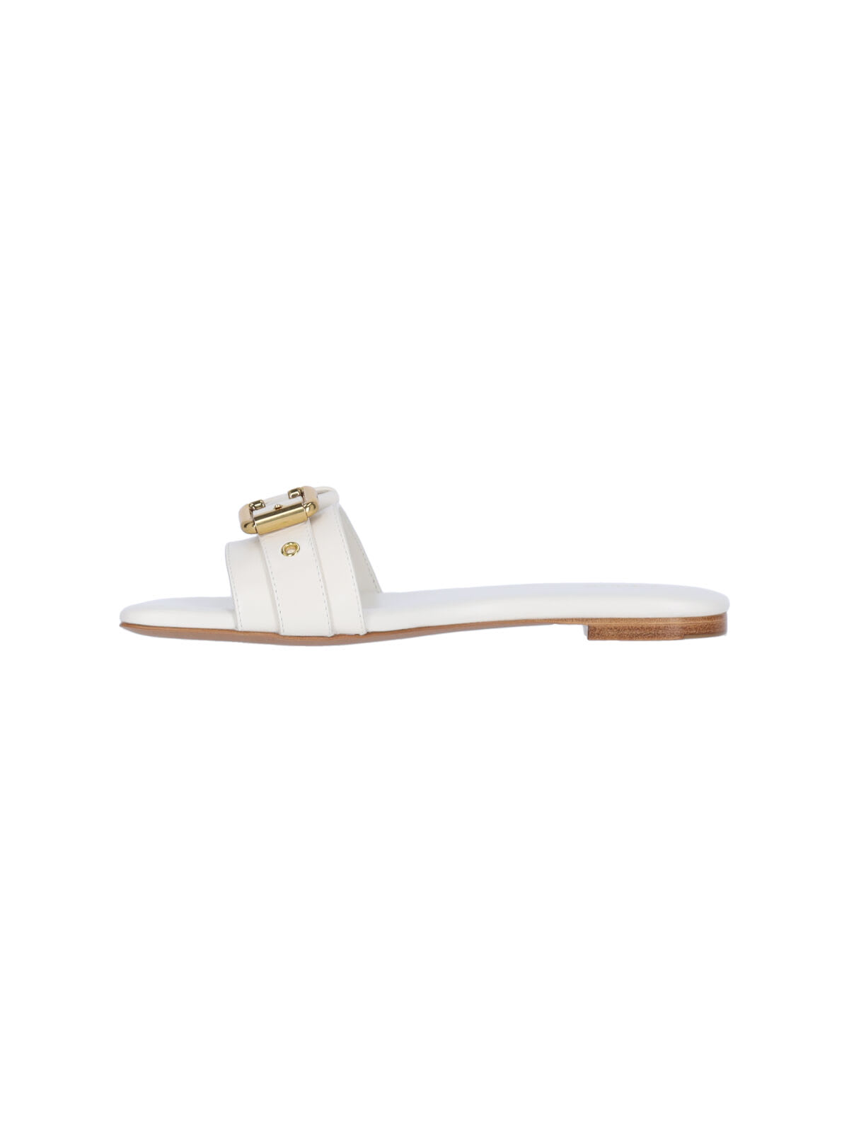 Chloé Marcie Sandals In Leather In White