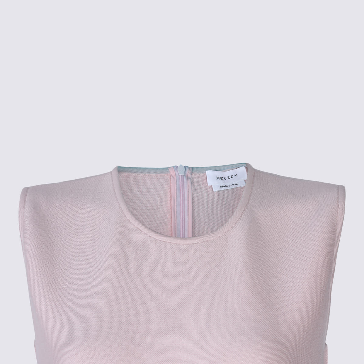 Alexander Mcqueen Lace-trimmed Sleeveless Midi Dress In Pink