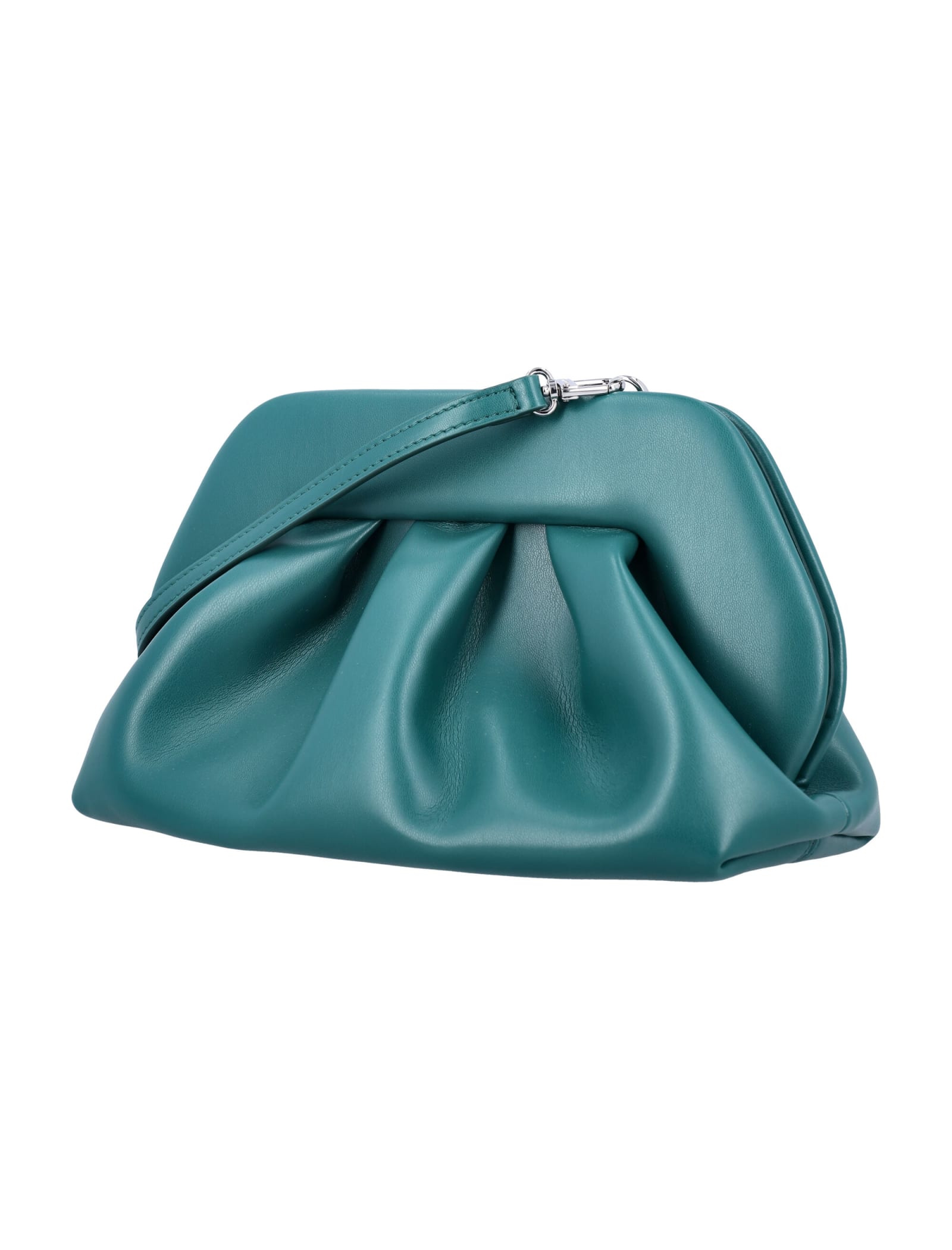 Shop Themoirè Tia Vegan Fabric Clutch In Eden Green