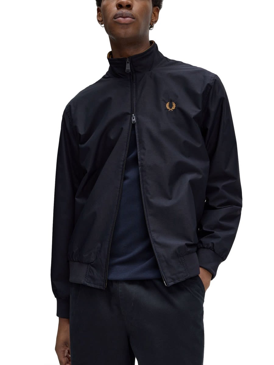 Shop Fred Perry Jacket With Logo In Blue