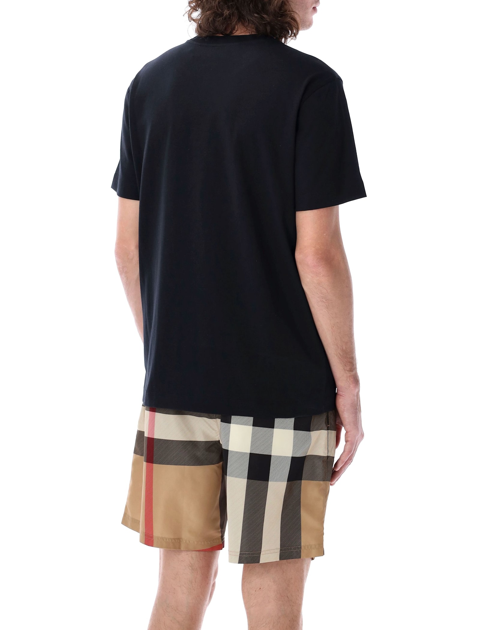 Burberry Boxer Swim Checkered Pattern Pockets Zip In Neutral