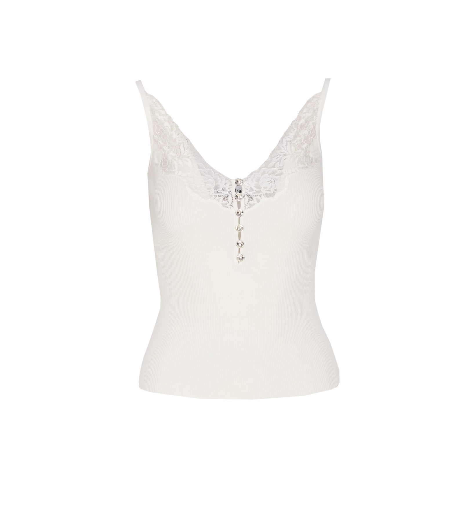 Lace Trim Knit Top