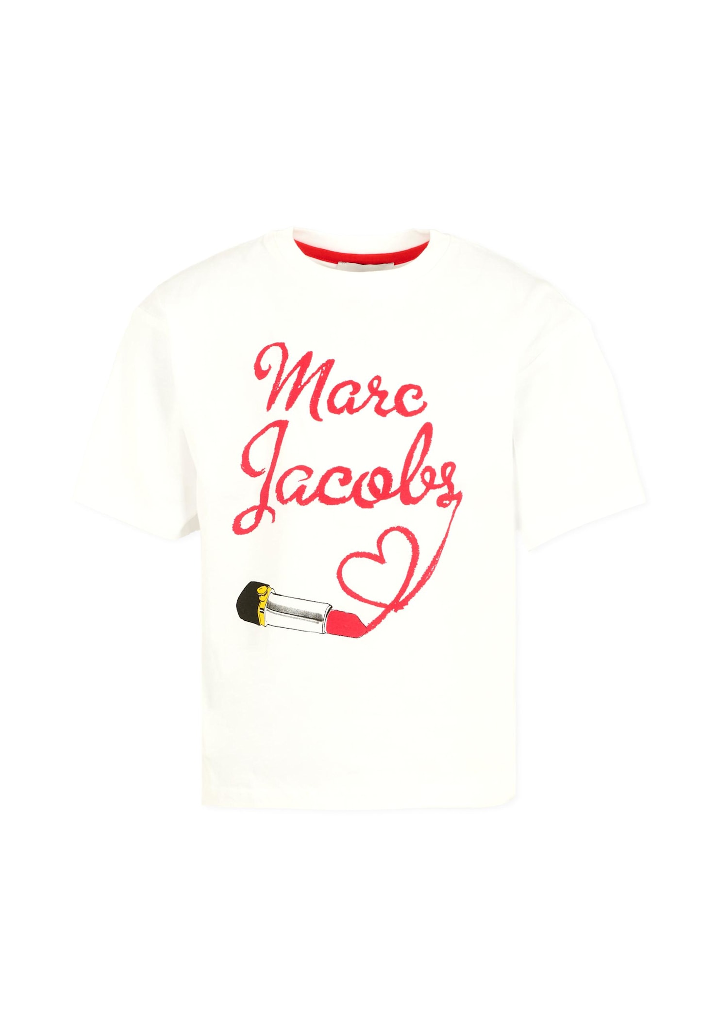Marc Jacobs White T-shirt For Girl With Logo In White