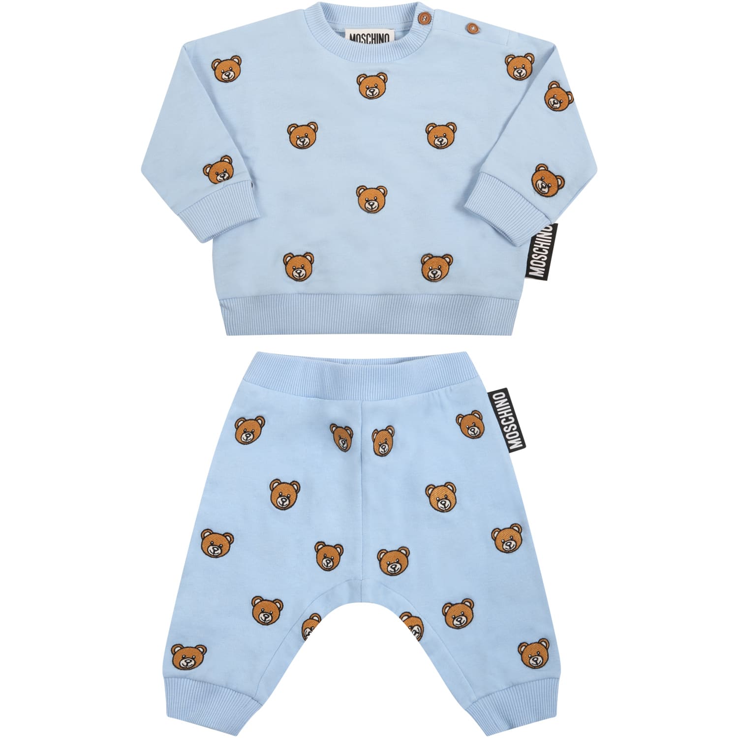 Moschino Light Blue Tracksuit For Baby Kids
