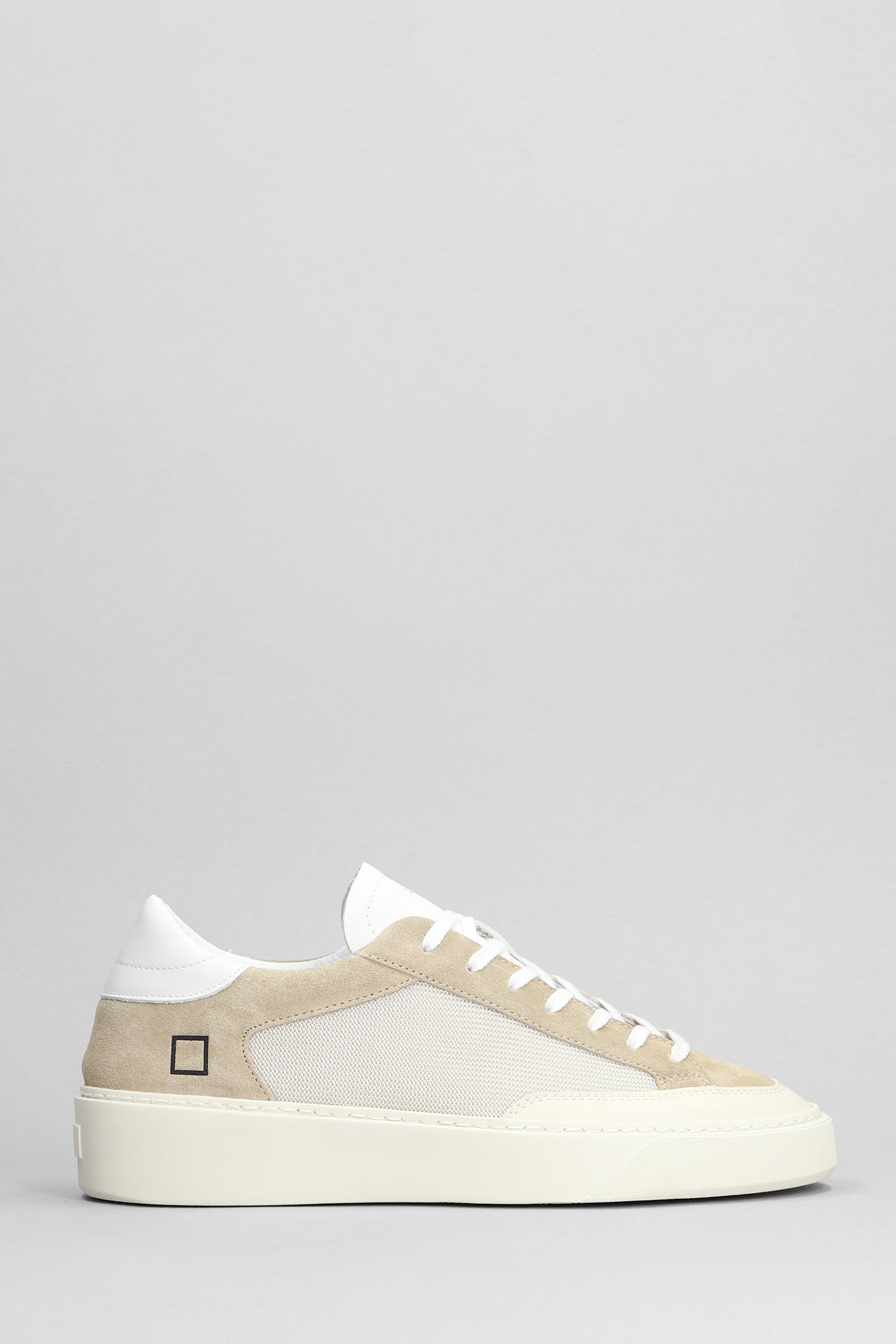 Shop Date Levante Dragon Sneakers In Beige Suede And Fabric
