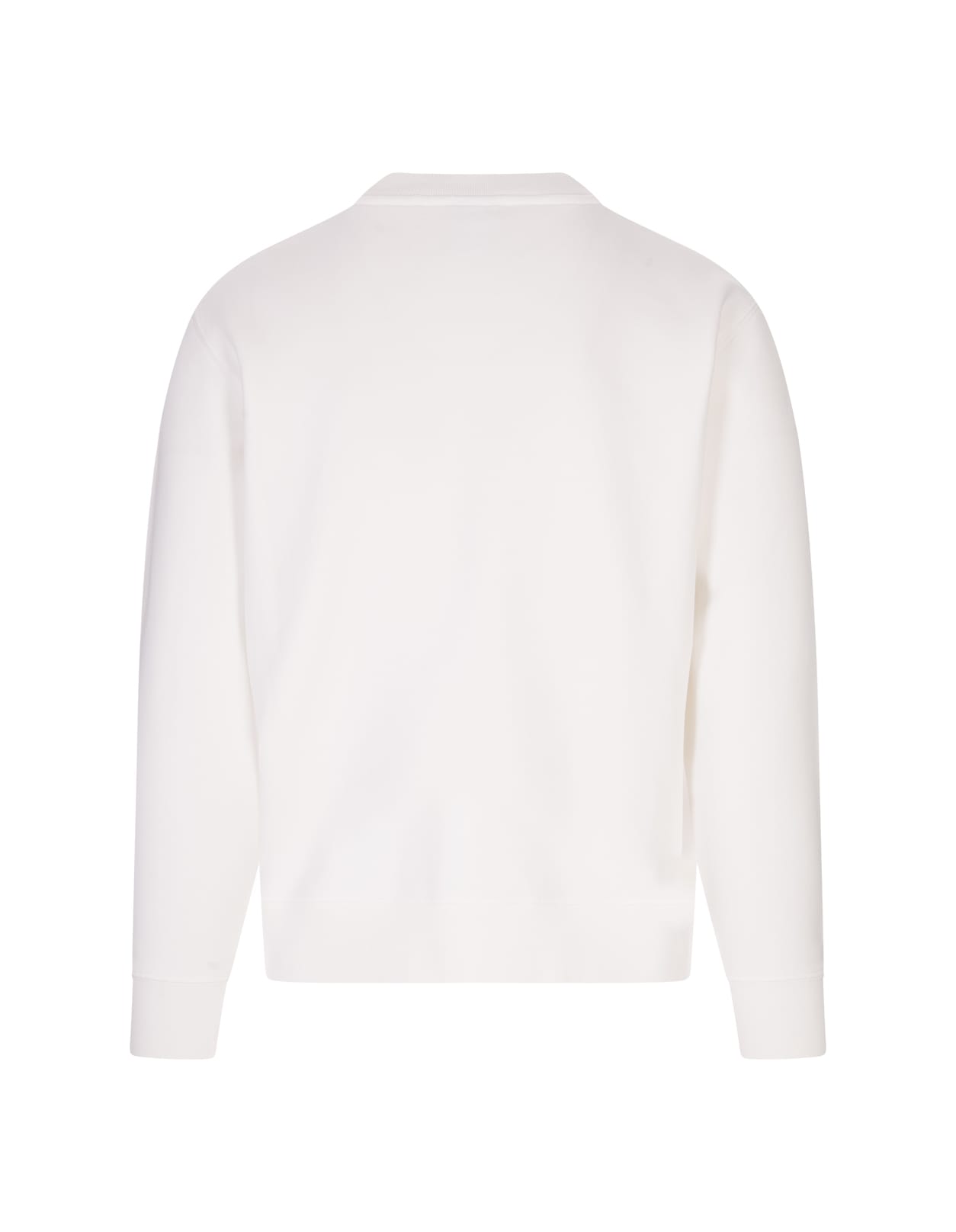 Shop Autry White Crewneck Sweatshirt With Embroidered Logo
