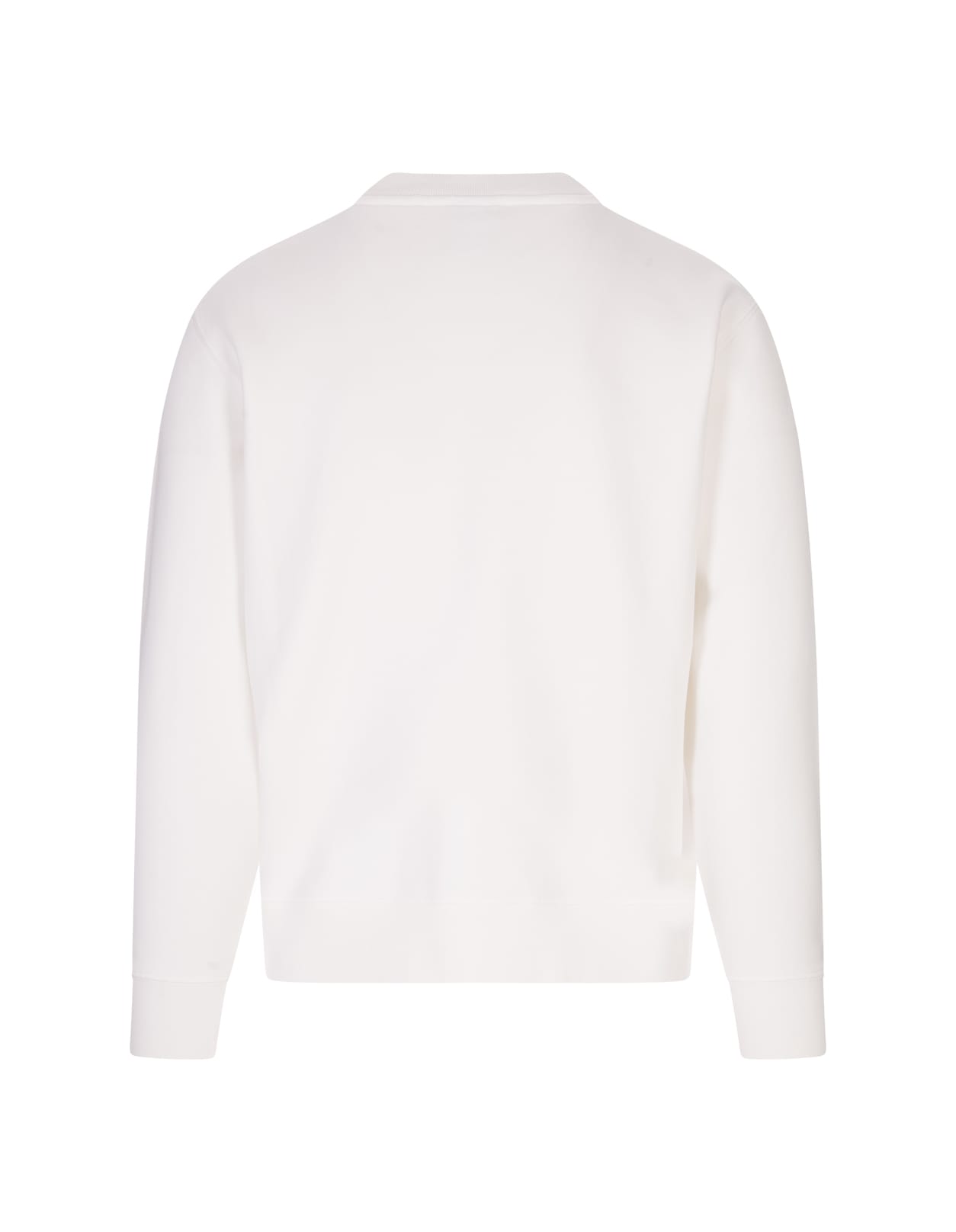 Shop Autry White Crewneck Sweatshirt With Embroidered Logo In Apparel White