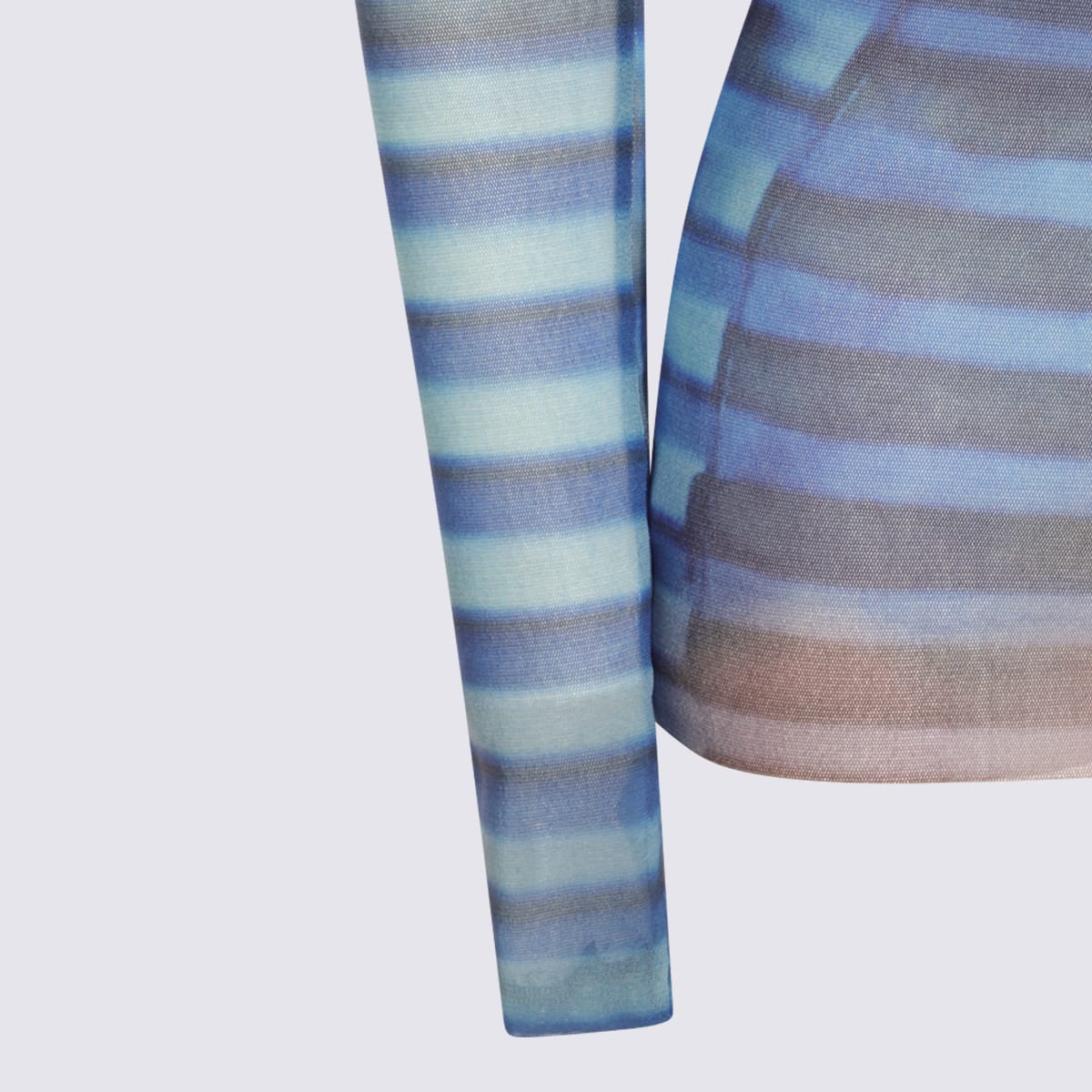 Jean Paul Gaultier Light Blue Top In Multi