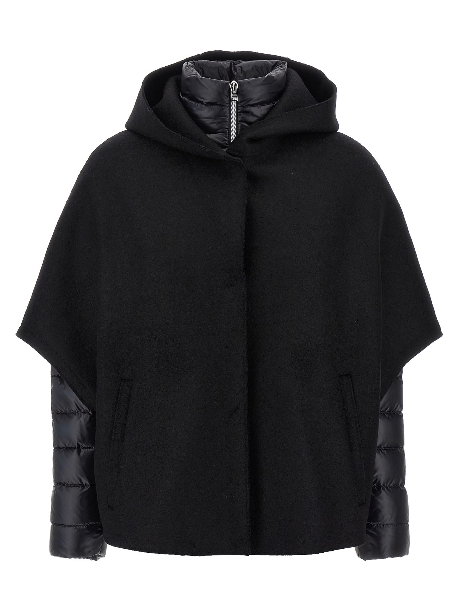 Herno Double Layered Down Jacket In Black