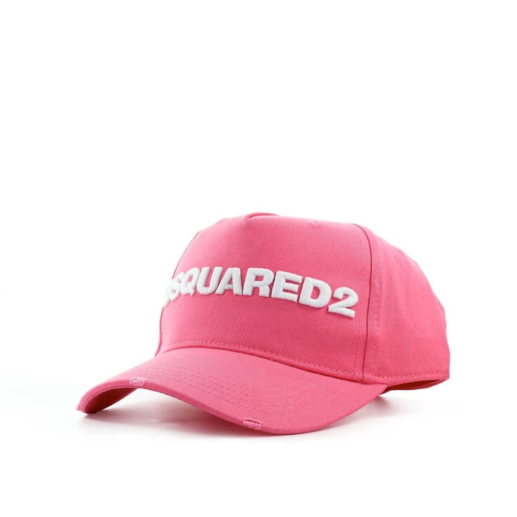 Dsquared2 D2 Logo Pink White Baseball Cap