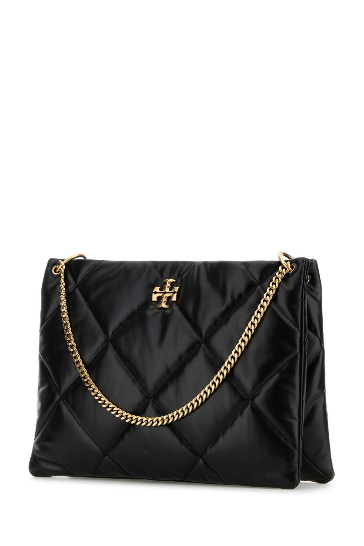 Shop Tory Burch Black Leather Kira Shoulder Bag