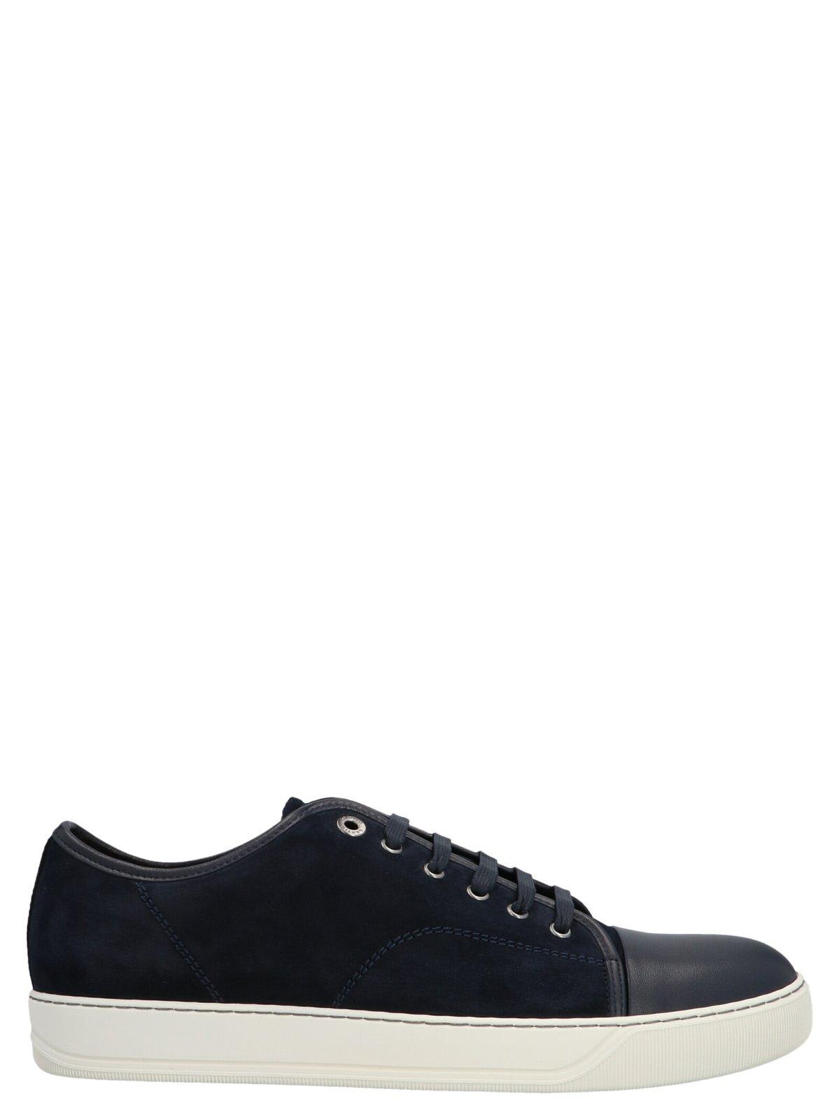 Shop Lanvin Dbb1 Lace-up Sneakers In Blu Navy