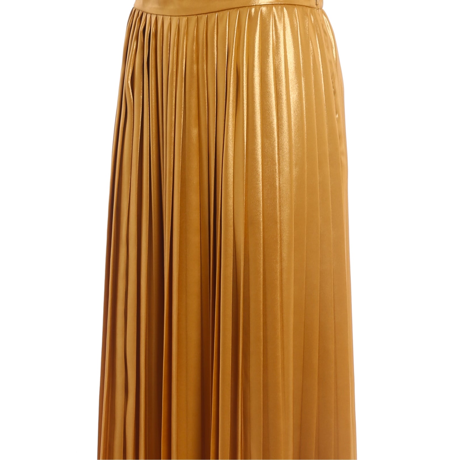 Shop Max Mara Studio Fragola Skirt In Gold