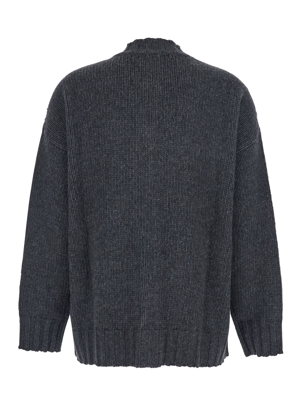 Mauro Grifoni Long-sleeved Cardigan Sweater In Gray