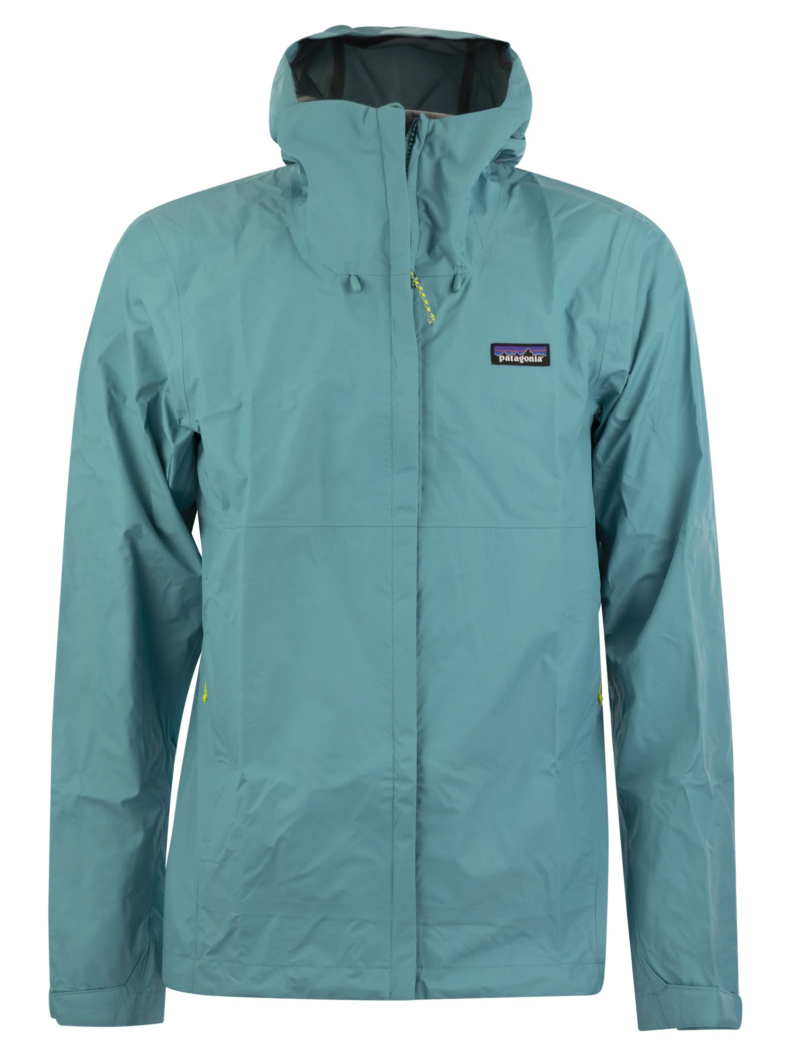 Shop Patagonia Nylon Rainproof Jacket In Light Blue