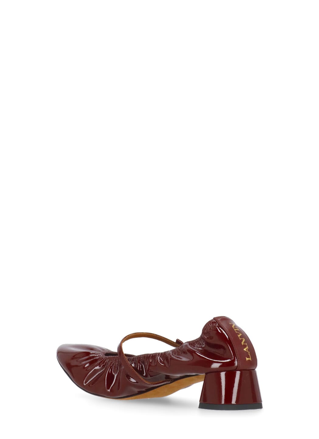 Shop Lanvin Leather Ballet Shoes In Bordeaux